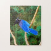 Steller's Jay Painting - Original Bird Art Puzzle (Vertikal)