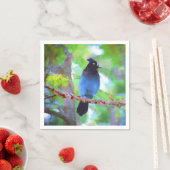Steller's Jay Painting - Original Bird Art Serviette (Beispiel)