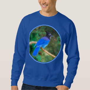 Steller's Jay Painting - Original Bird Art Sweatshirt
