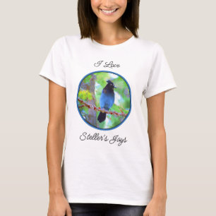 Steller's Jay Painting - Original Bird Art T-Shirt