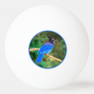 Steller's Jay Painting - Original Bird Art Tischtennisball