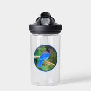 Steller's Jay Painting - Original Wild Bird Art Trinkflasche