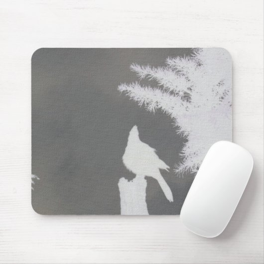 Stellers Jay-Silhouette Mousepad (Mit Mouse)