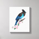 Steller's Jay Stretched Canvas Print Leinwanddruck (Vorderseite)