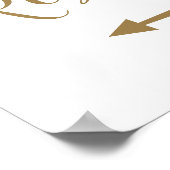 Stellt das links Pfeilzeichen wieder her. Goldhoch Poster (Ecke)