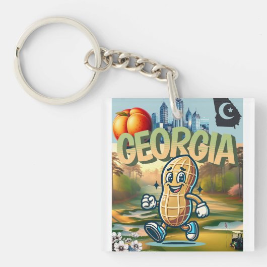 Stellt Ihren Staat dar Schlüsselanhänger (Vorderseite)