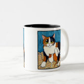 Stellvertretende Katze der Mama-| und Zweifarbige Tasse (VorderseiteRechts)