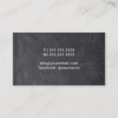 Stellvertretende Lehrerin Green Apple Chalkboard Visitenkarte (Rückseite)