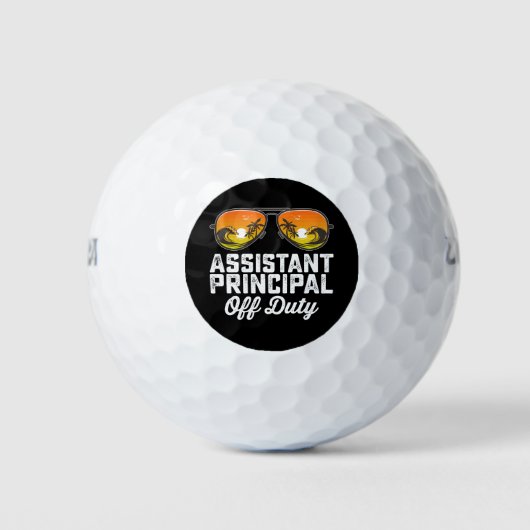 Stellvertretender Direktor am letzten Schultag Golfball (Vorderseite)