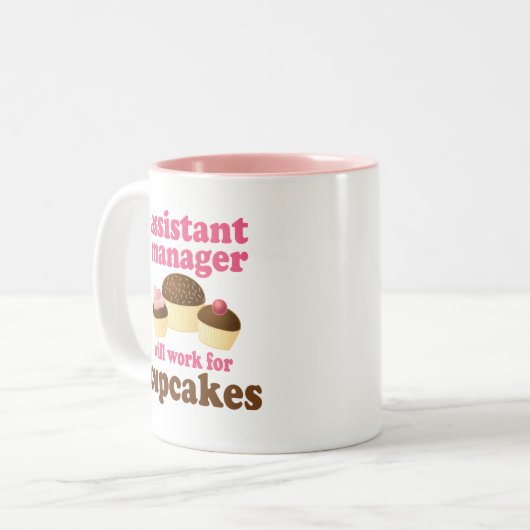 Stellvertretender Direktor-(lustiges) Geschenk Zweifarbige Tasse (Vorderseite Links)