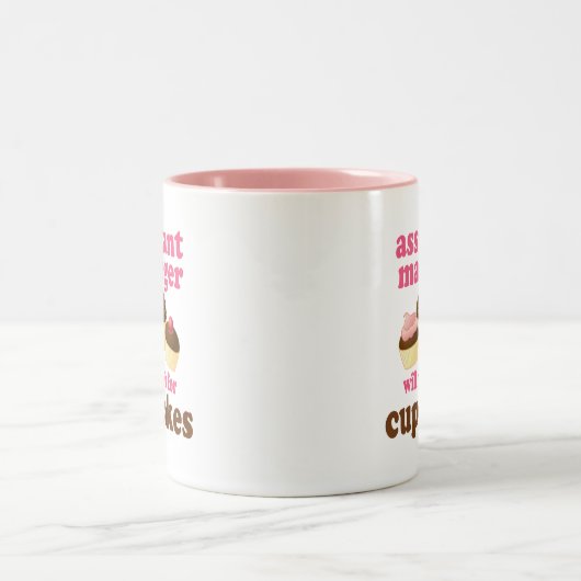 Stellvertretender Direktor-(lustiges) Geschenk Zweifarbige Tasse (Mittel)