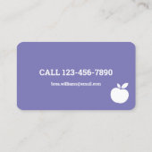 Stellvertretender Lehrer Tutor Visitenkarte (Rückseite)