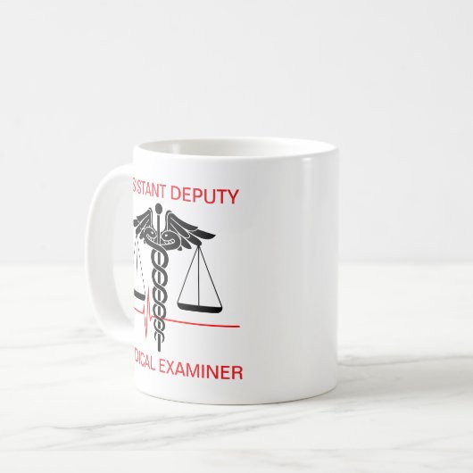 Stellvertretender medizinischer Prüfer Kaffeetasse (Vorderseite Links)