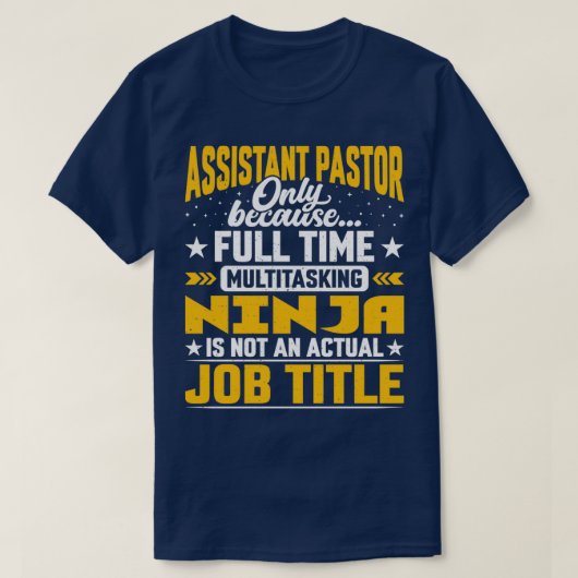 Stellvertretender Pfarrer Titel Funny Assistant Pr T-Shirt (Design vorne)