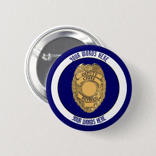 Stellvertretender Polizeichef Button (Vorne & Hinten)