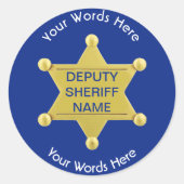 Stellvertretender Sheriff Custom Blue Sticker (Vorderseite)