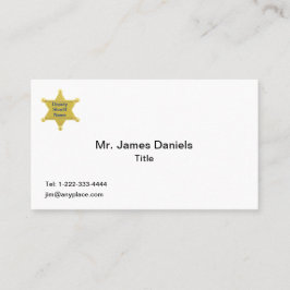 Stellvertretender Sheriff Custom Visitenkarte