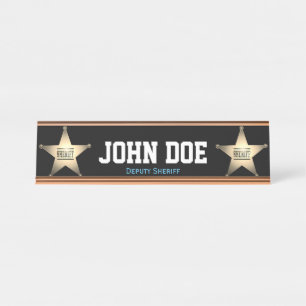 Stellvertretender Sheriff Desk Name Plate Schreibtischnamensplakette
