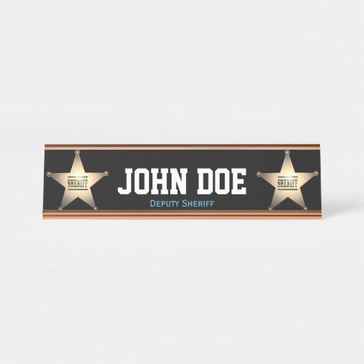 Stellvertretender Sheriff Desk Name Plate Schreibtischnamensplakette (Vorderseite )