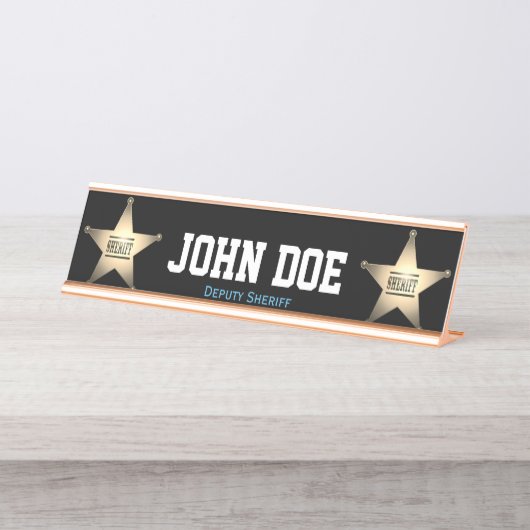 Stellvertretender Sheriff Desk Name Plate Schreibtischnamensplakette (Vorderseite )