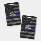 Stellvertretender Sheriff Distressed Flag Ausweis (Front & Back)