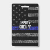 Stellvertretender Sheriff Distressed Flag Ausweis (Back)