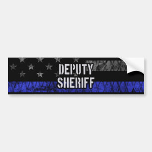 Stellvertretender Sheriff Distressed Flag Autoaufkleber
