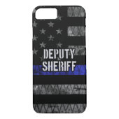 Stellvertretender Sheriff Distressed Flag Case-Mate iPhone Hülle (Rückseite)