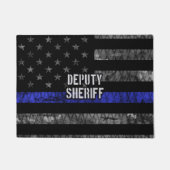 Stellvertretender Sheriff Distressed Flag Fußmatte (Vorderseite)