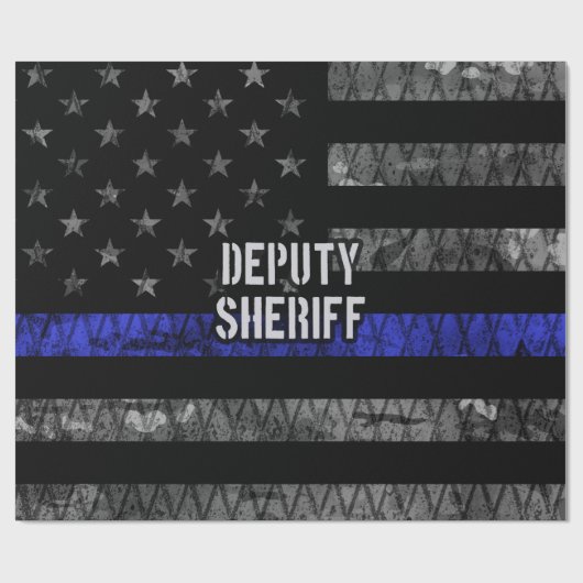 Stellvertretender Sheriff Distressed Flag Geschenkpapier (Flach)