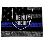 Stellvertretender Sheriff Distressed Flag Große Geschenktüte (Vorderseite)