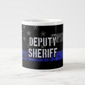 Stellvertretender Sheriff Distressed Flag Jumbo-Tasse (Vorderseite)