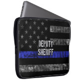 Stellvertretender Sheriff Distressed Flag Laptopschutzhülle (Vorne Rechts)