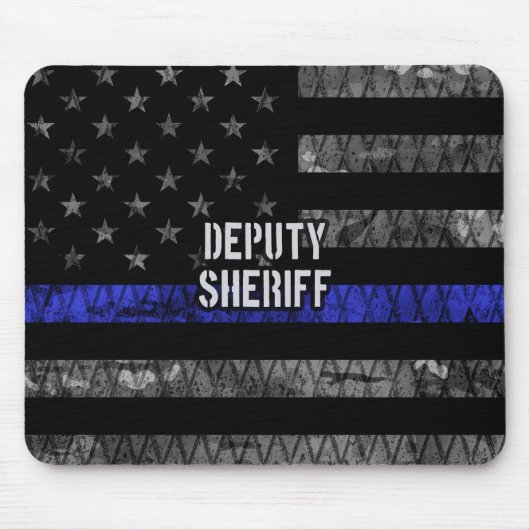 Stellvertretender Sheriff Distressed Flag Mousepad (Vorne)