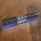 Stellvertretender Sheriff Distressed Flag Namensplakette (Seite)