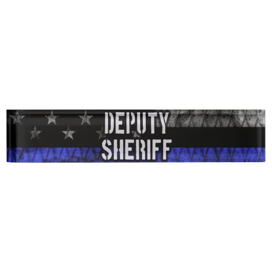Stellvertretender Sheriff Distressed Flag Namensplakette (Vorderseite)