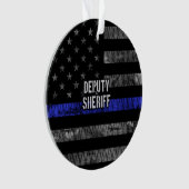 Stellvertretender Sheriff Distressed Flag Ornament (Vorderseite)