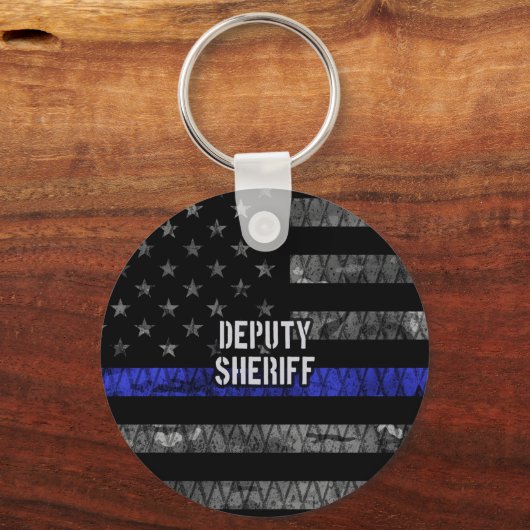 Stellvertretender Sheriff Distressed Flag Schlüsselanhänger (Vorderseite)