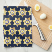 Stellvertretender Sheriff Gold Star Abzeichen Geschirrtuch (Viertel Falte)