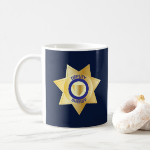 Stellvertretender Sheriff Gold Star Abzeichen Kaffeetasse