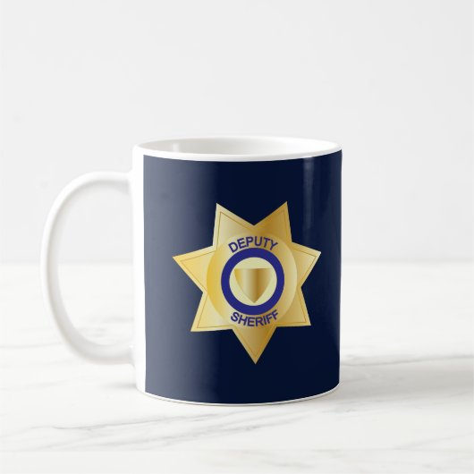 Stellvertretender Sheriff Gold Star Abzeichen Kaffeetasse (Links)