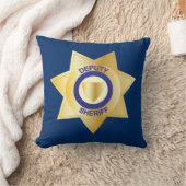Stellvertretender Sheriff Gold Star Abzeichen Kissen (Decke)