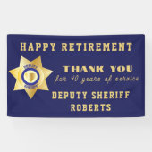 Stellvertretender Sheriff Happy Retirement Party Banner (Horizontal)