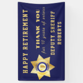 Stellvertretender Sheriff Happy Retirement Party Banner (Vertikal)