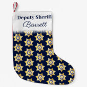 Stellvertretender Sheriff Personalisiert Kleiner Weihnachtsstrumpf (Vorderseite)