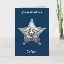 Stellvertretender Sheriff Retirement Card Karte