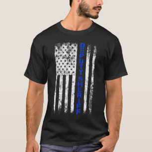 Stellvertretender Sheriff Thin Blue Line American T-Shirt