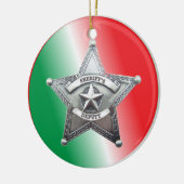 Stellvertretendes Sheriffs Star-Abzeichen Keramik Ornament (Links)