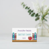 Stellvertreter | Lehrer | Tutor White Business Car Visitenkarte (Stehend Vorderseite)