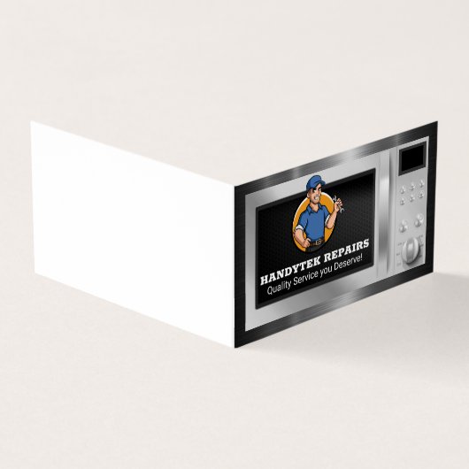 Stellvertreter mit Schlüssel | Mikrowellengerät Visitenkarten (Vorderseite)